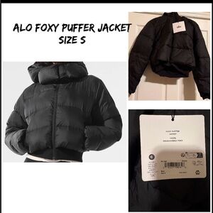 Alo Foxy Black Puffer Jacket Size S